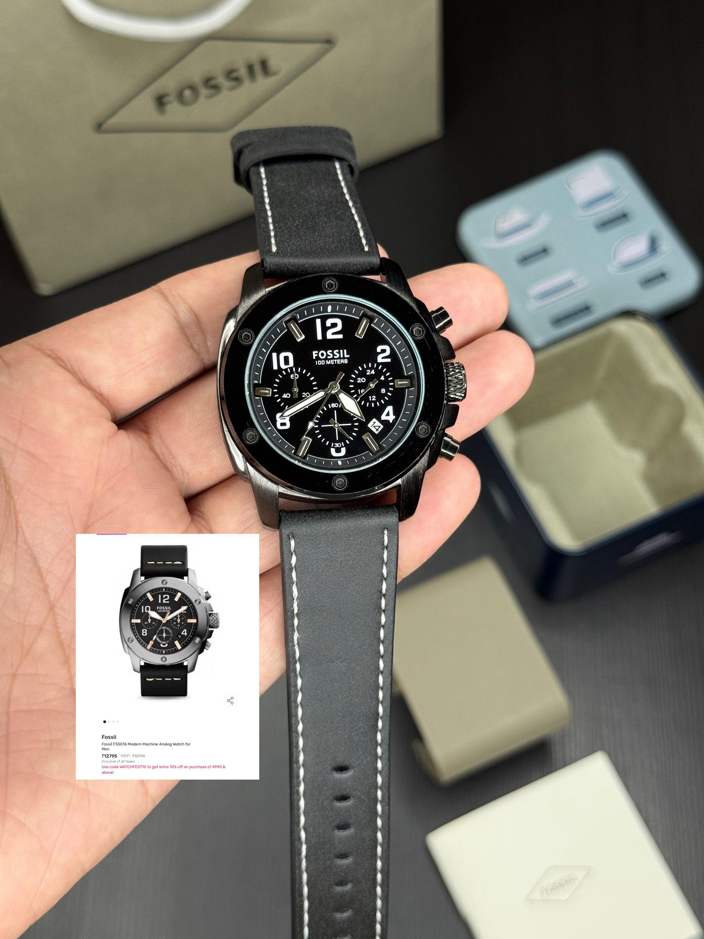 Fossil FS5016 Modern Machine Analog Watch for Men's
