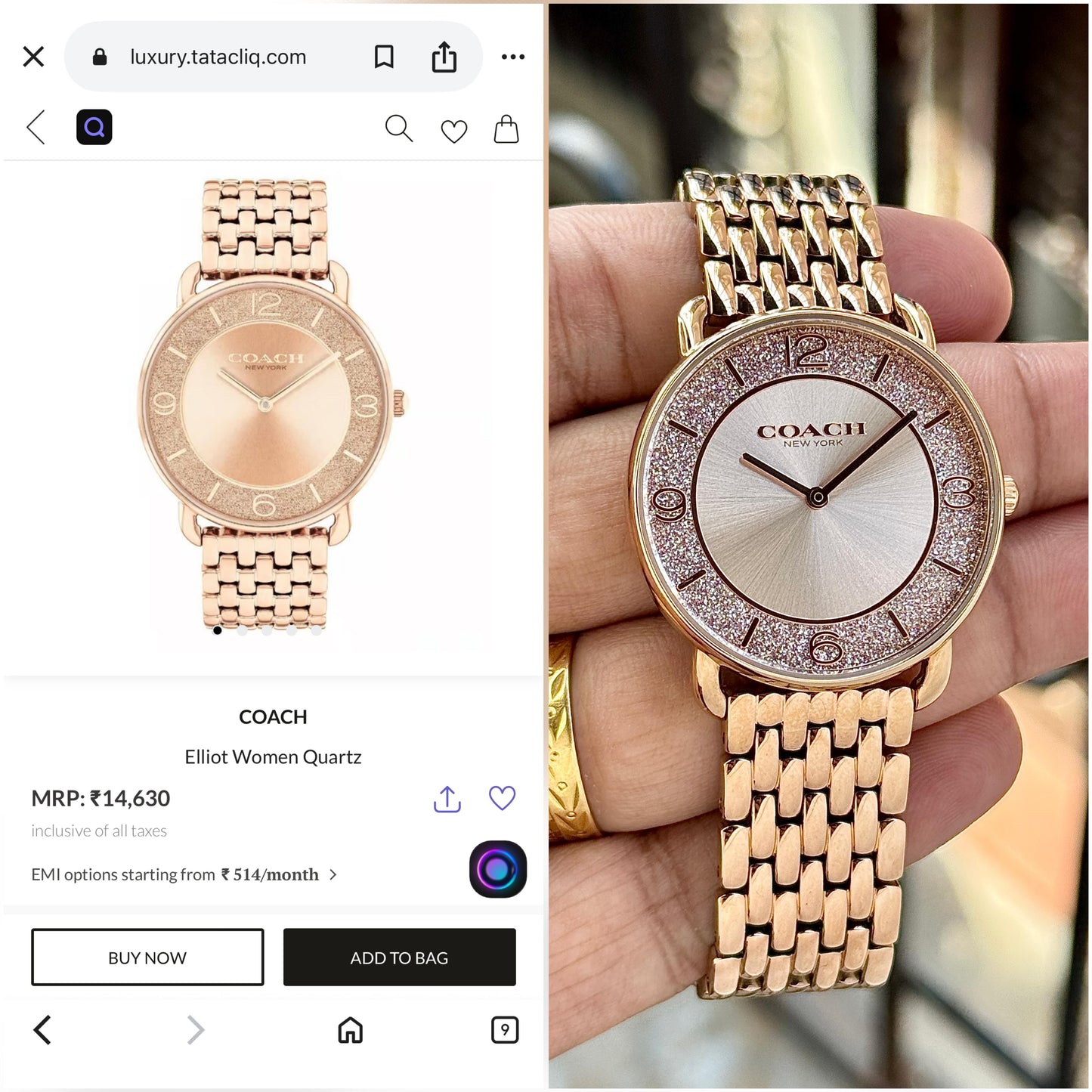 COACH ELLIOT WOMEN’S QUARTZ